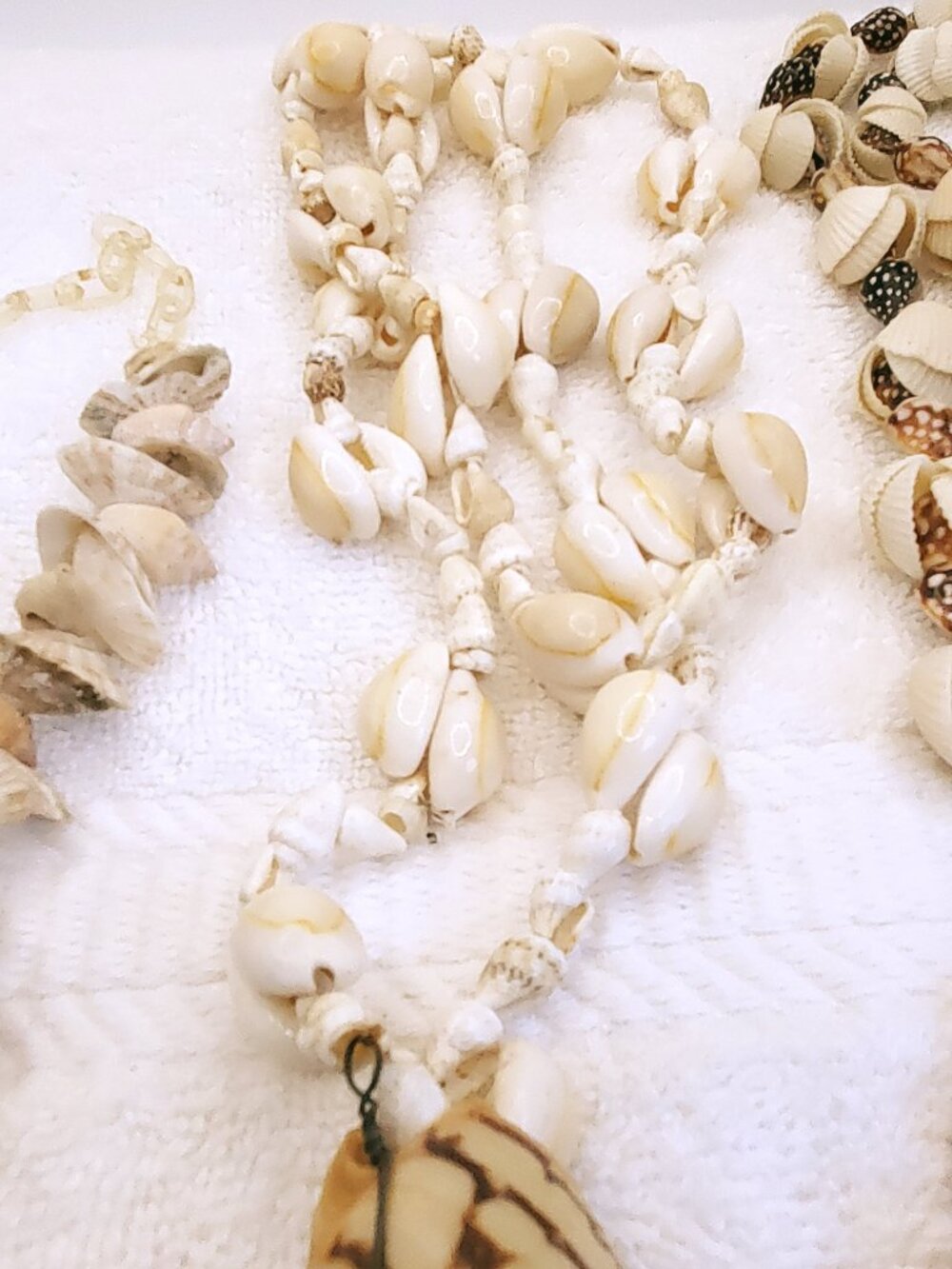 3 Shell Necklaces, items # B- 1943-1945,. wt. 206 grams. - Picture 6 of 10